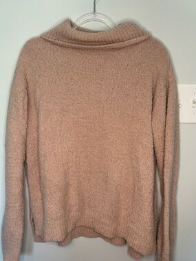 Pink Lily Blush Cowl Neck Sweater